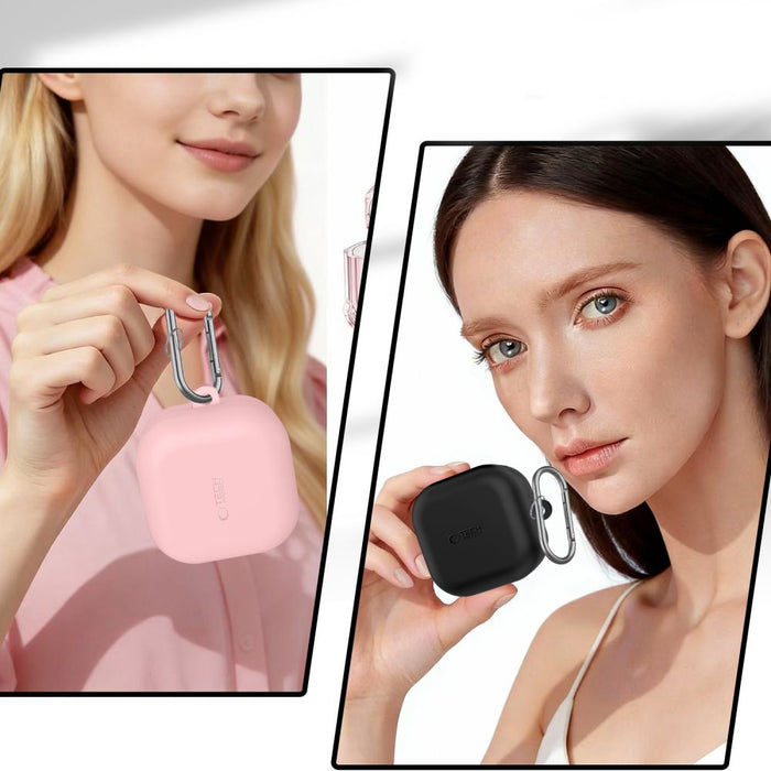 Силиконов калъф Tech-Protect с кука за Samsung Galaxy Buds 4 / 4 Pro - лилав