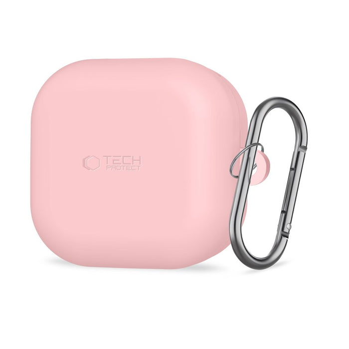 Силиконов калъф Tech-Protect с кука за Samsung Galaxy Buds 4 / 4 Pro - розов