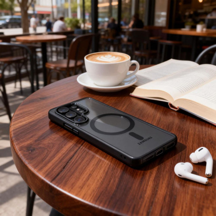 Калъф Tech-Protect Magmat MagSafe за Samsung Galaxy S26 Ultra - прозрачен, черен