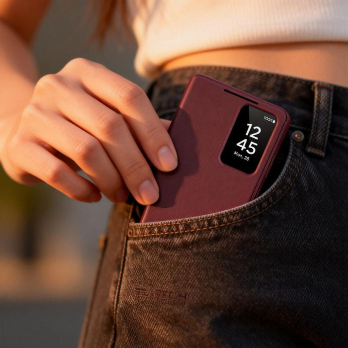 Tech-Protect Smart Portfast Case за Samsung Galaxy S26 - бордо