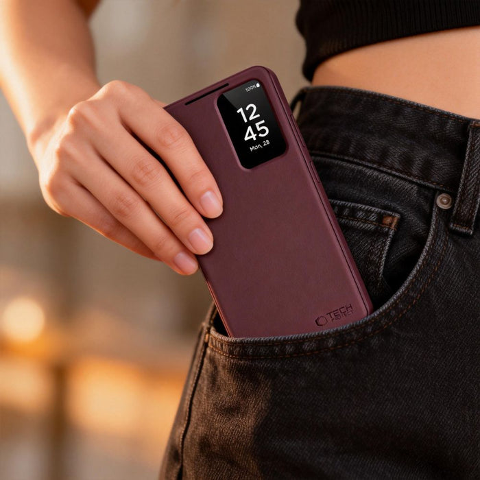 Калъф-портфейл Tech-Protect Smart за Samsung Galaxy S26 Ultra - бордо