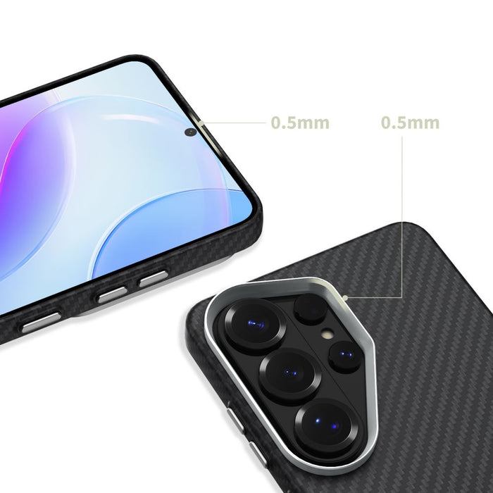 Калъф Tech-Protect Ion Carbon MagSafe за Samsung Galaxy S26 Ultra - черен и сребрист
