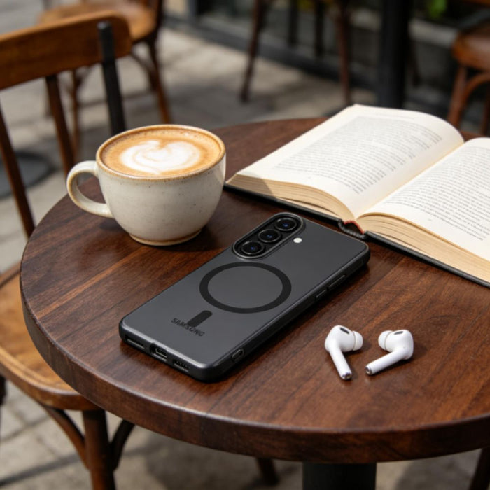 Кейс Tech-Protect MagSlim MagSafe за Samsung Galaxy S26 - матово черен