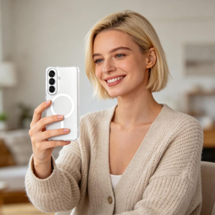 Кейс Tech-Protect MagSlim MagSafe за Samsung Galaxy S26 - прозрачен мат