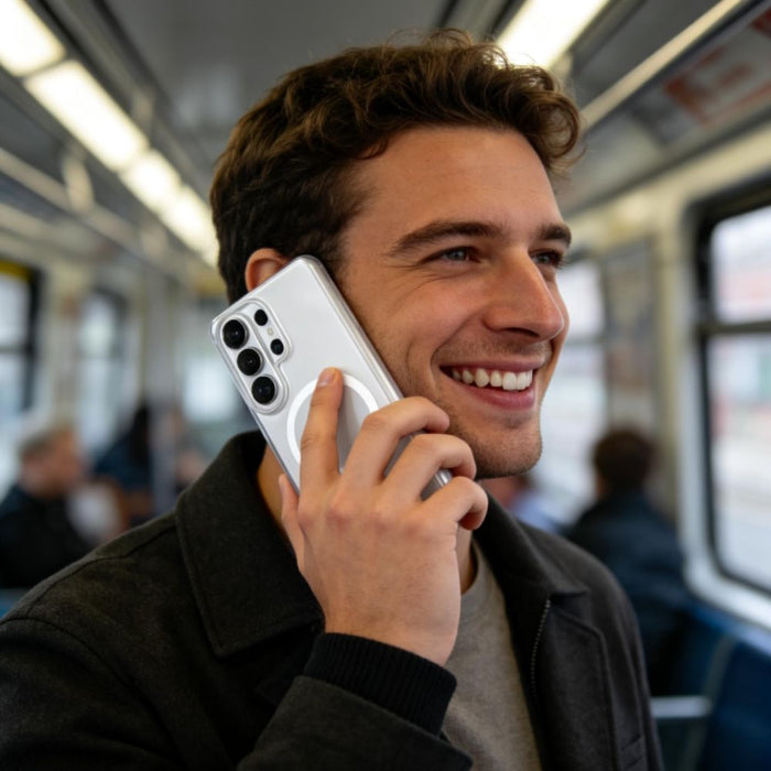 Кейс Tech-Protect MagSlim MagSafe за Samsung Galaxy S26 Ultra - прозрачен матов
