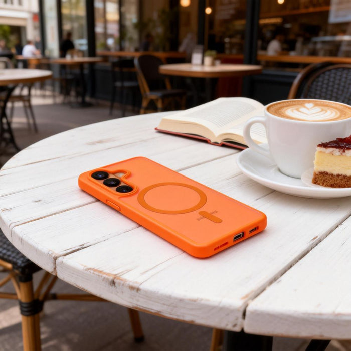 Кейс Tech-Protect Magmat MagSafe за Samsung Galaxy S26 - матов оранжев