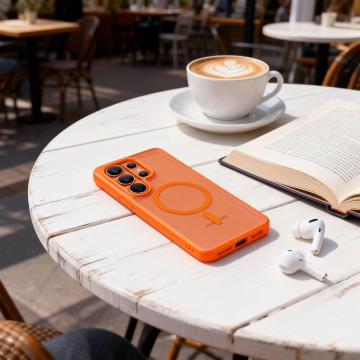 Кейс Tech-Protect Magmat MagSafe за Samsung Galaxy S26 Ultra - оранжев матов