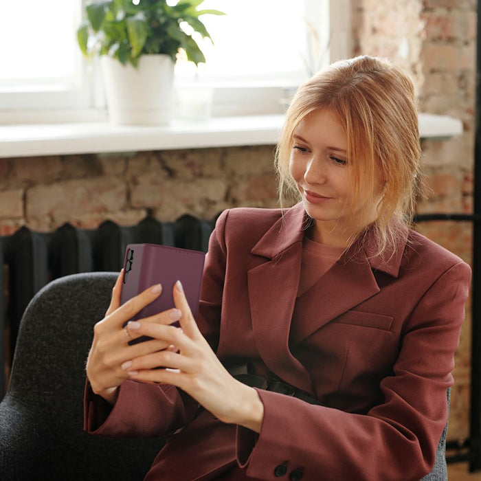 Калъф-портфейл Tech-Protect за Samsung Galaxy A57 5G - бордо