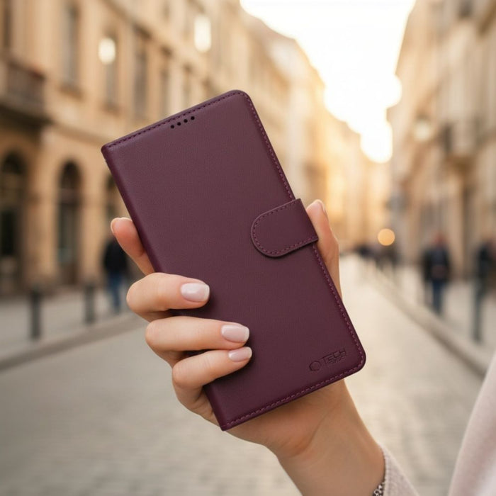 Калъф-портфейл Tech-Protect за Samsung Galaxy A57 5G - бордо