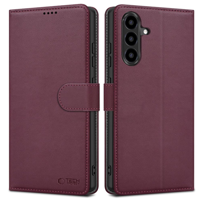 Калъф-портфейл Tech-Protect за Samsung Galaxy A57 5G - бордо