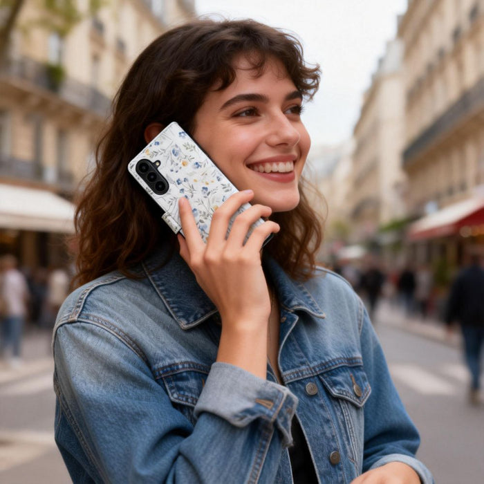 Калъф-портфейл Tech-Protect за Samsung Galaxy A57 5G - Цветни цветя