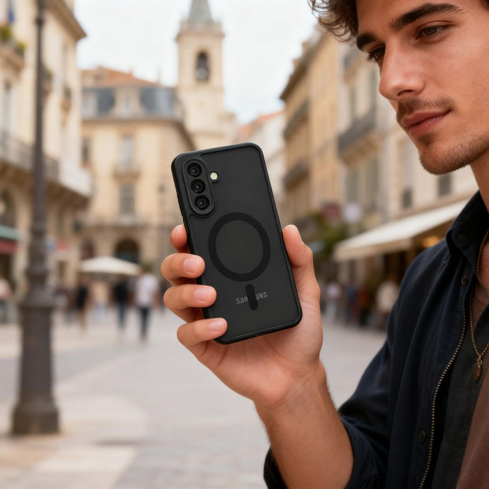 Калъф Tech-Protect Magmat MagSafe за Samsung Galaxy A57 5G - полупрозрачен