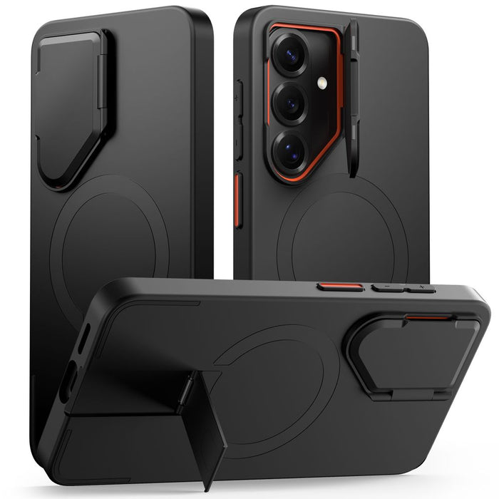Кейс Tech-Protect Kevlar Aura MagSafe за Samsung Galaxy S26 - черен и оранжев
