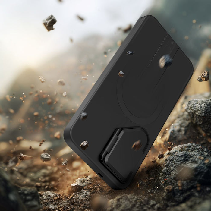 Кейс Tech-Protect Kevlar Aura MagSafe за Samsung Galaxy S26 - черен и оранжев