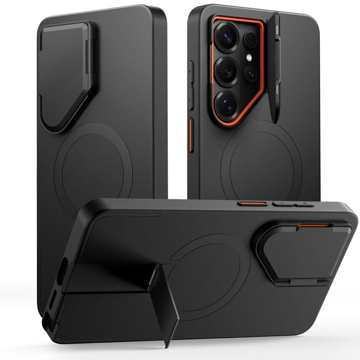 Кейс Tech-Protect Kevlar Aura MagSafe за Samsung Galaxy S26 Ultra - черен и оранжев