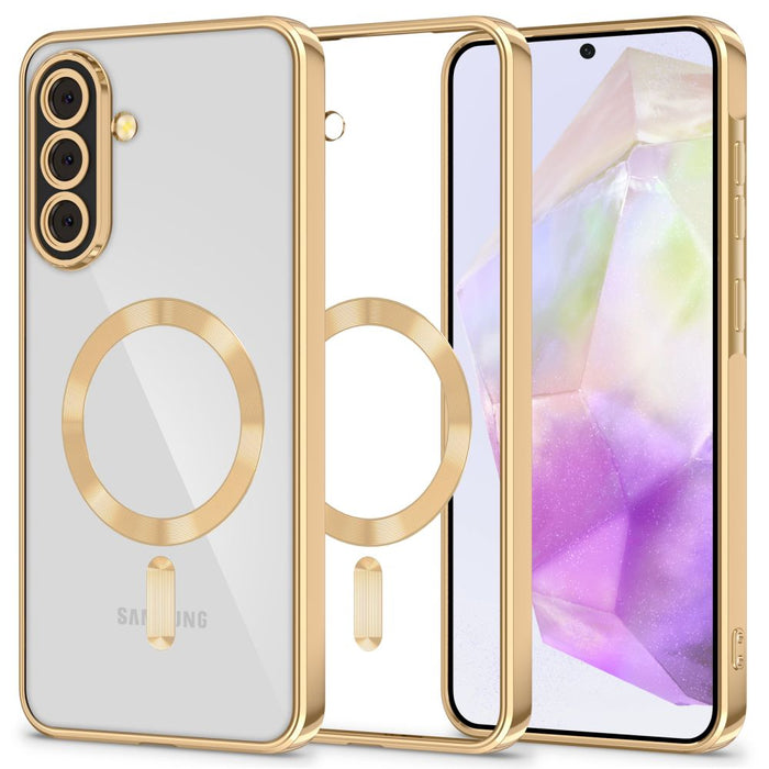 Кейс Tech-Protect MagFlex MagSafe за Samsung Galaxy A37 5G - прозрачен златист
