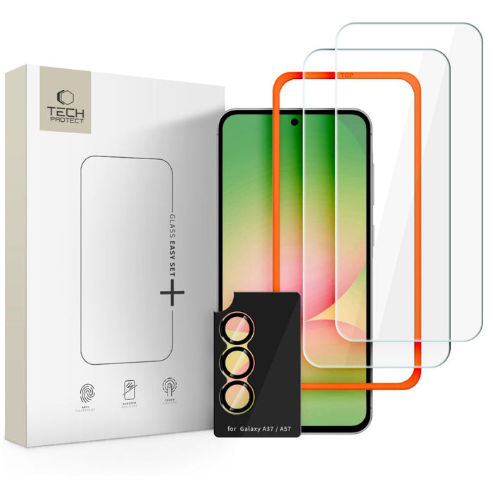Tech-Protect Easy Set+ 3 броя закалено стъкло за Samsung Galaxy A37 5G