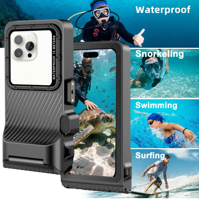 Водоустойчив калъф за телефон Tech-Protect IPX8 Pro - сив и черен