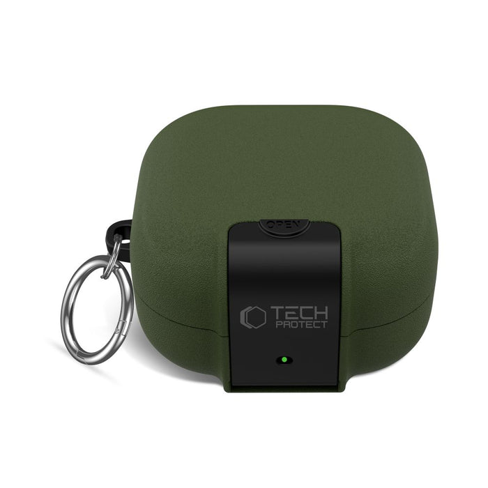 Tech-Protect тънък калъф с кука за Samsung Galaxy Buds 4 / 4 Pro - зелен