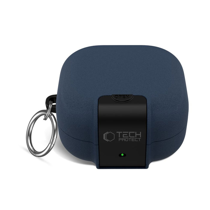 Тънък калъф Tech-Protect с кука за Samsung Galaxy Buds 4 / 4 Pro - тъмносин