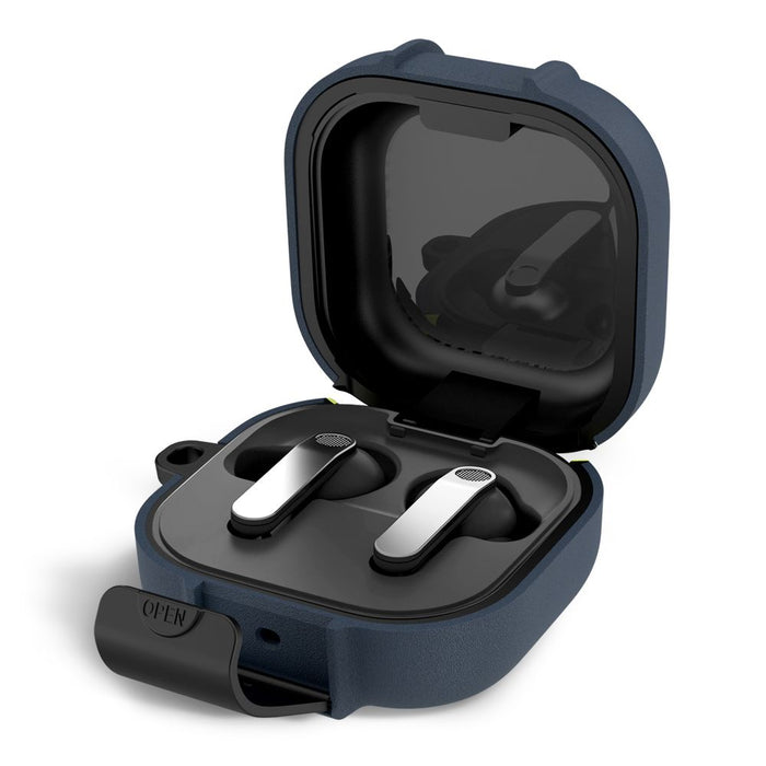 Тънък калъф Tech-Protect с кука за Samsung Galaxy Buds 4 / 4 Pro - тъмносин