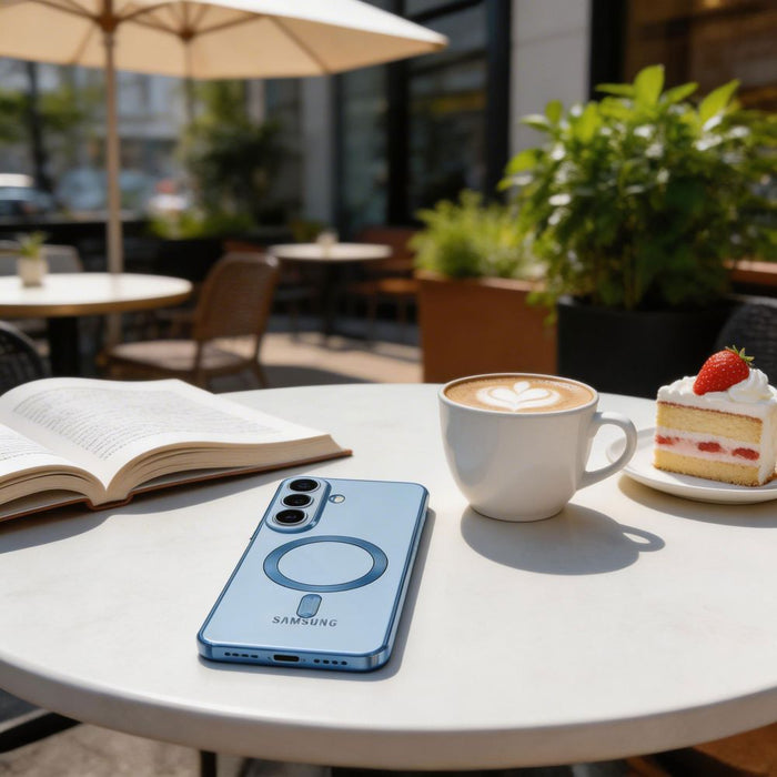 Кейс Tech-Protect MagFlex MagSafe за Samsung Galaxy S26 - прозрачен син