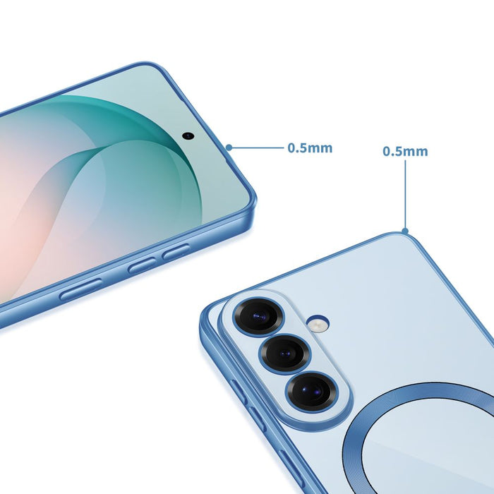 Кейс Tech-Protect MagFlex MagSafe за Samsung Galaxy S26 - прозрачен син