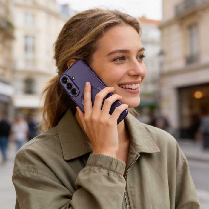 Кейс Tech-Protect MagFlex MagSafe за Samsung Galaxy S26 - прозрачен, лилав