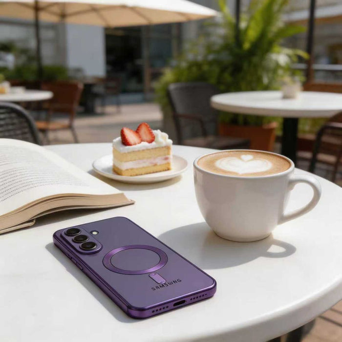 Кейс Tech-Protect MagFlex MagSafe за Samsung Galaxy S26 - прозрачен, лилав