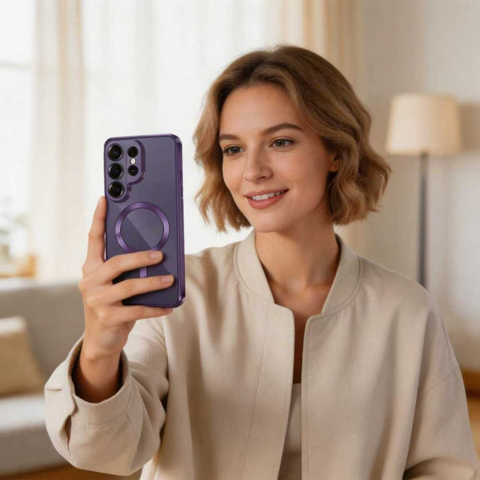 Кейс Tech-Protect MagFlex MagSafe за Samsung Galaxy S26 Ultra - прозрачен, лилав