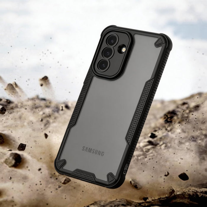 Кейс Tech-Protect Rugged Shield за Samsung Galaxy A57 5G - прозрачен черен