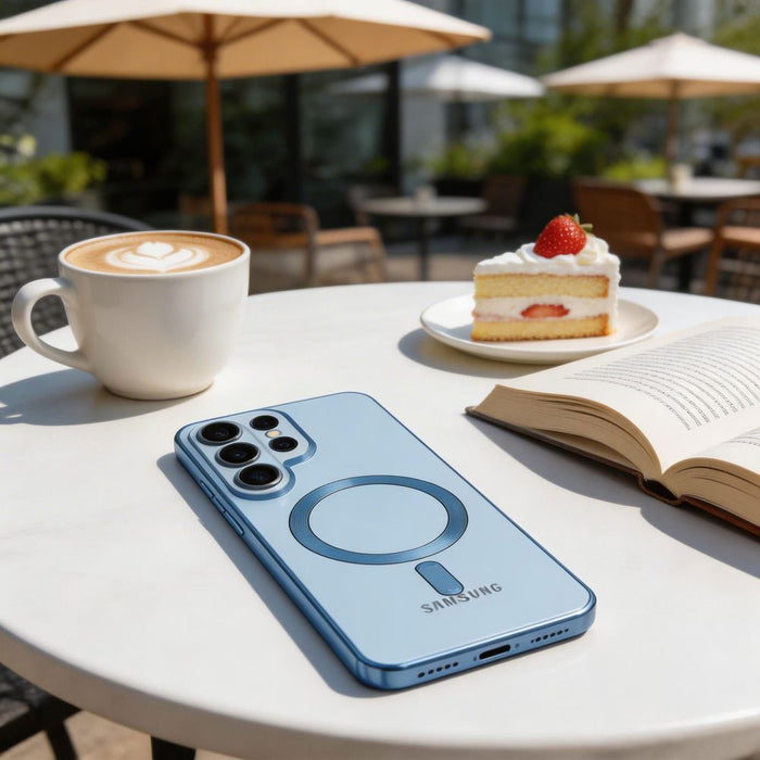 Кейс Tech-Protect MagFlex за Samsung Galaxy S26 Ultra - прозрачен син