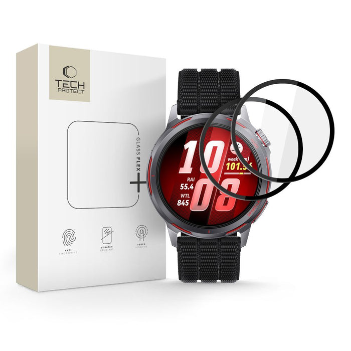 Tech-Protect Glass Flex+ хибридно стъкло за Huawei Watch GT Runner 2 - черно