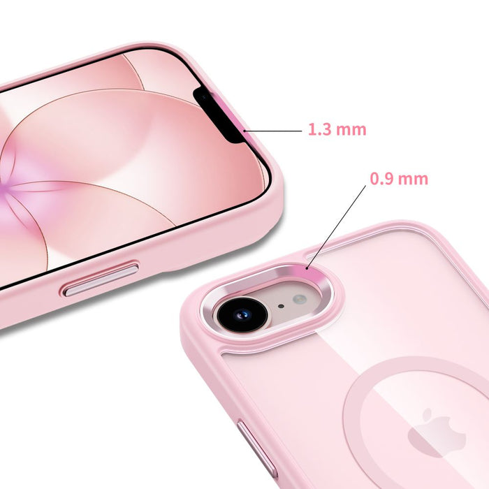 Кейс Tech-Protect Magmat MagSafe за iPhone 16e / 17e - прозрачен розов