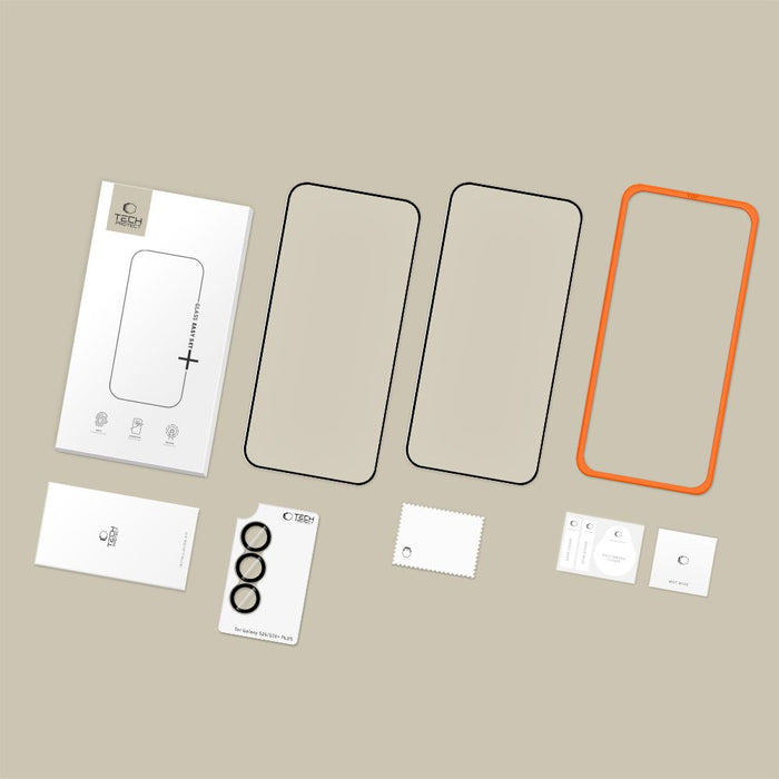 Tech-Protect Easy Set+ 3 броя закалено стъкло за Samsung Galaxy S26 - черно