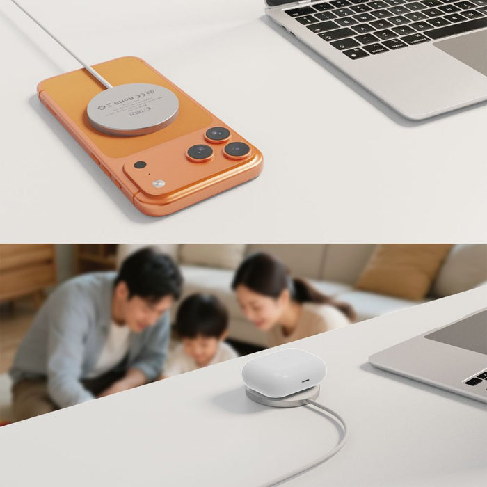 Безжично зарядно Tech-Protect A50 MagSafe 25W QI2.2 - бяло