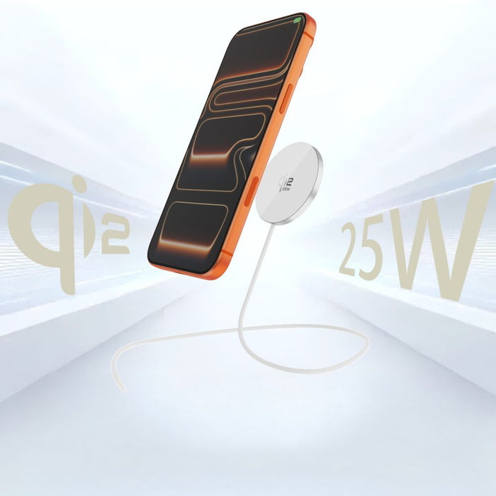 Безжично зарядно Tech-Protect A50 MagSafe 25W QI2.2 - бяло