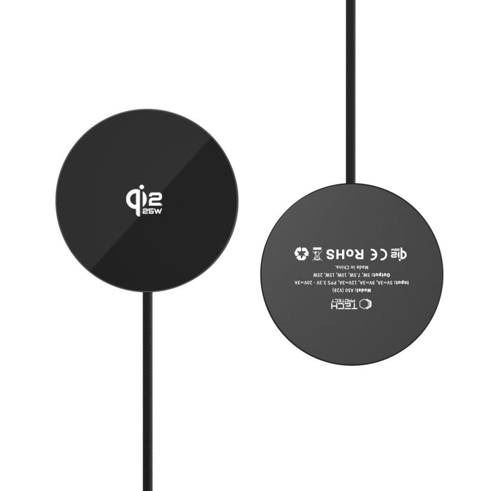 Безжично зарядно Tech-Protect A50 MagSafe 25W QI2.2 - черно