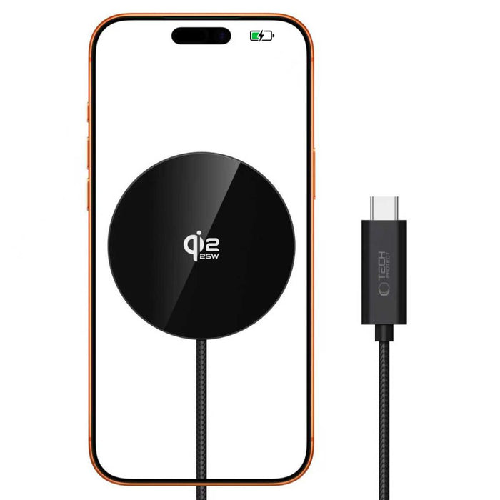 Безжично зарядно Tech-Protect A50 MagSafe 25W QI2.2 - черно