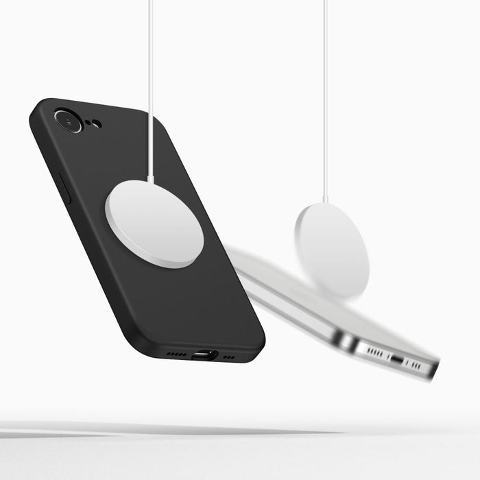 Силиконов калъф Tech-Protect MagSafe за iPhone 16e / 17e - черен