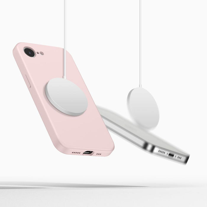 Силиконов калъф Tech-Protect MagSafe за iPhone 16e / 17e - розов