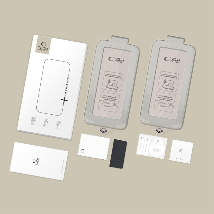 Tech-Protect Quick Set+ 2 броя закалено стъкло за Samsung Galaxy S26+ - черно