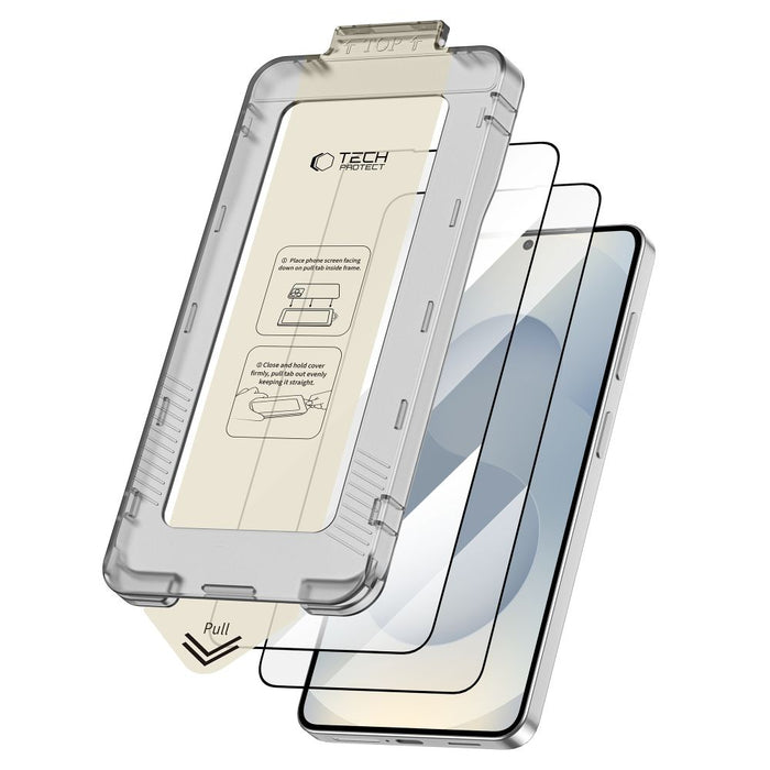 Tech-Protect Quick Set+ 2 броя закалено стъкло за Samsung Galaxy S26+ - черно