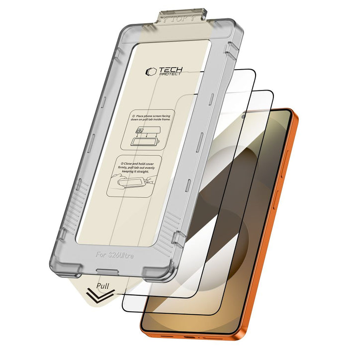 Tech-Protect Quick Set+ 2 броя закалено стъкло за Samsung Galaxy S26 Ultra - черно