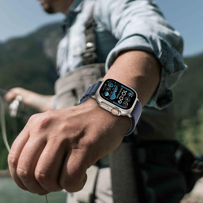 Каишка Tech-Protect Nylon Pro за Apple Watch (44 / 45 / 46 / 49 мм) - тъмносиня