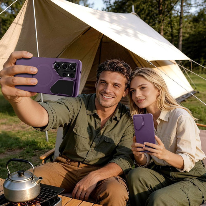 Кейс Tech-Protect Kevlar Aura MagSafe за Samsung Galaxy S26 Ultra - лилав