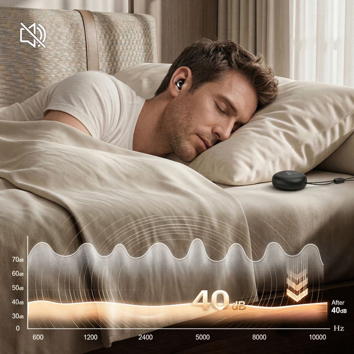 Силиконови тапи за уши Tech-Protect QuietFit с акустичен филтър - черни