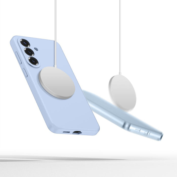Силиконов калъф Tech-Protect MagSafe за Samsung Galaxy S26 - син