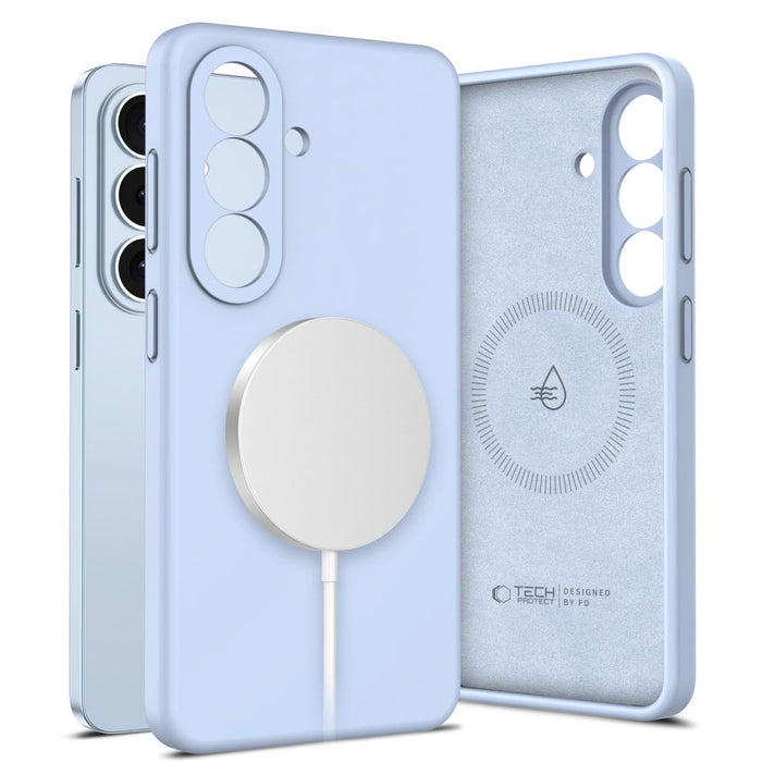 Силиконов калъф Tech-Protect MagSafe за Samsung Galaxy S26 - син