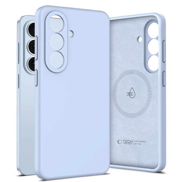 Силиконов калъф Tech-Protect MagSafe за Samsung Galaxy S26 - син